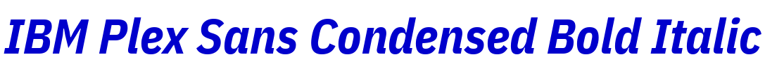 IBM Plex Sans Condensed Bold Italic लिपि